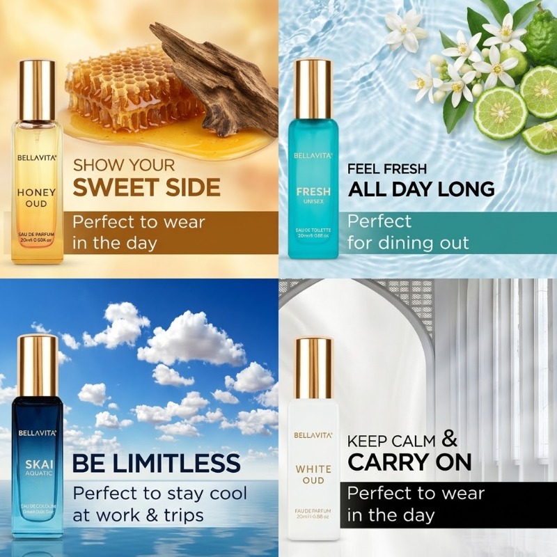 20ml×4本のユニセックスミニ香水セット。持続性の高い、ウ - The Collection Perfume Fragrance のレビューと価格